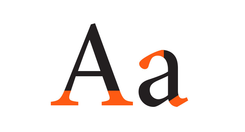 طراحی لوگو تایپوگرافی - serif