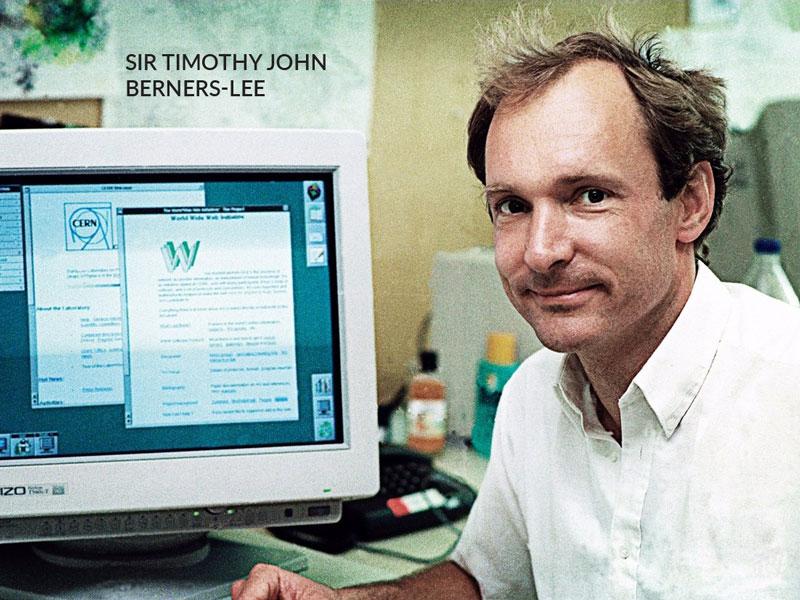 مخترع اولین وب سایت جهان سر تیموتی جان برنرز لی (Sir Timothy John Berners-Lee)